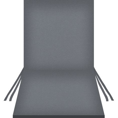 TIP wasserdichtes Stuhlkissen mit Rückenlehne 80x40 cm grau (1/5)