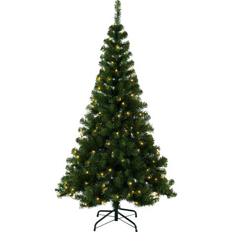 EGLO künstlicher Weihnachtsbaum 180 cm für innen und außen, naturgetreuer Tannenbaum mit LED-Beleuchtung warmweiß, Kunstbaum echt aussehend mit Ständer, IP44 (1/5)
