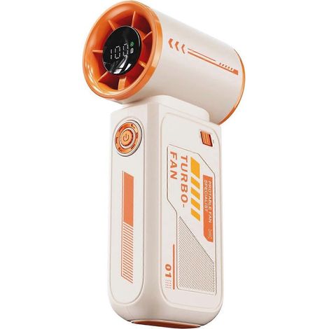 Online Store - Ventilateur portable réglable, ventilateur de poche, petit ventilateur USB 3600 mAh, ventilateur de voyage, ventilateur de bureau, ventilateur d'extérieur pour les voyages, couleur oran (1/5)