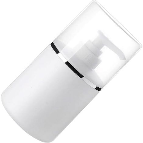 Set di 3 flaconi con dosatore a pompa in plastica bianca da 250 ml, dispenser vuoti per lozioni e shampoo, flaconi cosmetici ricaricabili a prova di perdite (1/5)