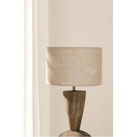 Abat-jour en tissu Arlina SKLUM Beige Lin Ø30 cm - ↑20 cm (1/5)