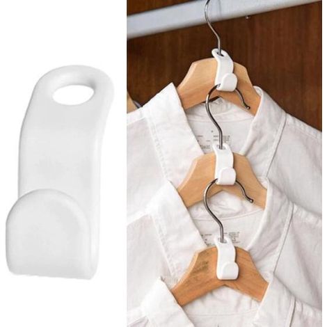Lot de 6 patères / crochets muraux – Blancs – Pour penderie et vêtements