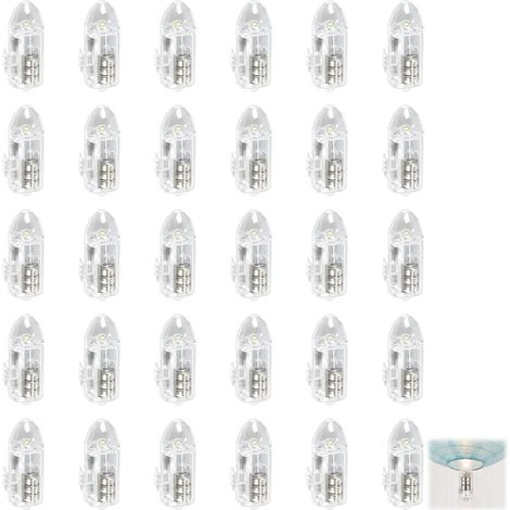 Set of 30 mini warm white LED lights with switch and hook for balloons, lanterns, parties, weddings, birthdays, Christmas, decorations, size 3.8x1.6cm, long lasting (1/5)