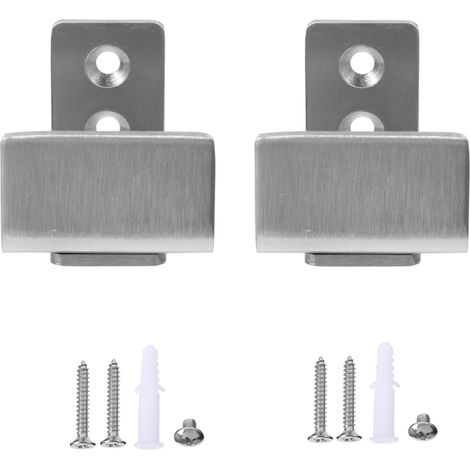 2 pièces guide de sol pour porte de grange coulissante, inox (1/5)