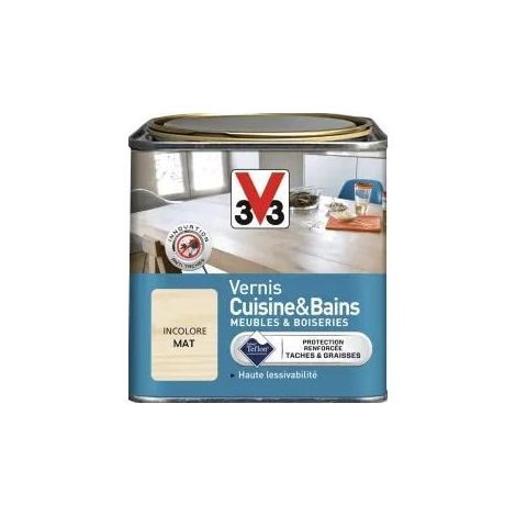 Vernis cuisine & bains - Incolore 0,5 L Finition : Mat