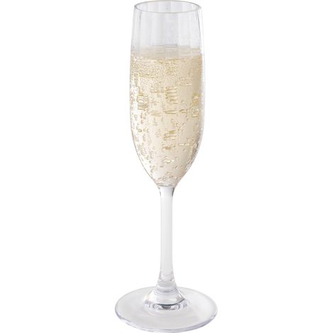 Flûte à champagne en plastique transparent, Ø 5 cm, hauteur 23 cm, 190 ml (1/5)