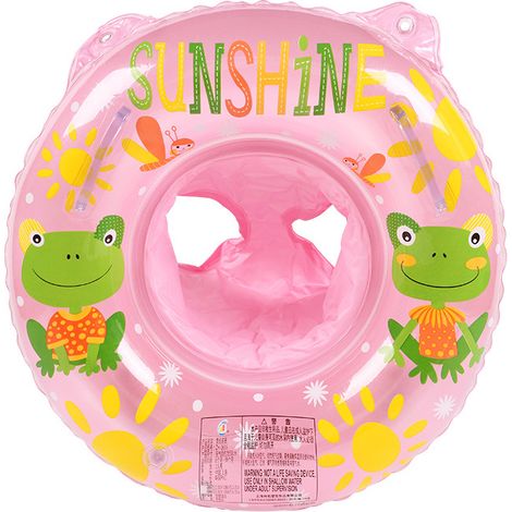 Anneau bébé 6 mois-3 ans – Siège profond – 2 poignées – Motif grenouille – PVC sûr – Gonfleur – Piscine, plage, bain – Cadeau été (1/4)