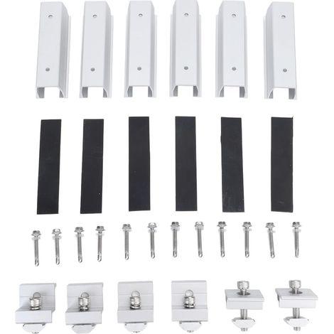 Kits De Supports De Montage De Panneaux Solaires Réglables en Alliage D'aluminium, Supports De Panneaux Solaires pour Camping-Car à Toit Plat, Installation Facile (1/5)