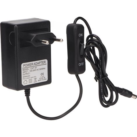 Adaptateur secteur 9V 2A pour protection de stylo de découpe en mousse de 15 cm, adaptateur secteur CC en plastique avec interrupteur, prise standard européenne 100-240V. (1/5)