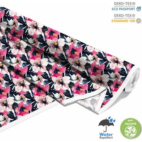 Dekorativer Outdoor-Stoff Oxford - Motiv Blumen I DX5387 (1/5)