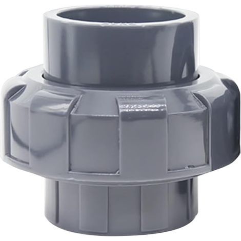 Raccord de tuyau en PVC de 40 mm x 40 mm, raccord de jonction à soudure à solvant, prise à soudure à solvant, raccord droit de plomberie, raccord rapide gris (1/5)