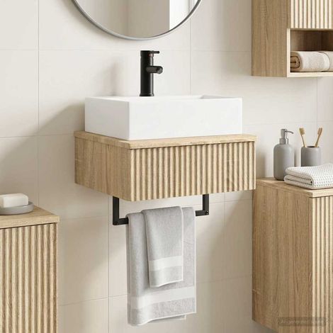 Lavabo de Lavado Montado en la Pared Roble