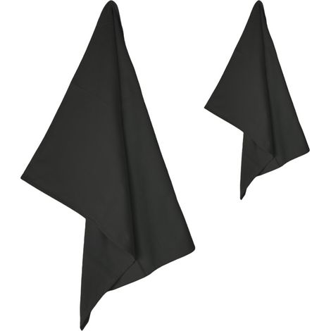 Set Asciugamani Microfibra 1+1 Viso e Ospite, Ultra Assorbenti, Leggeri, Asciugatura Rapida per Casa, Palestra e Viaggi Nero