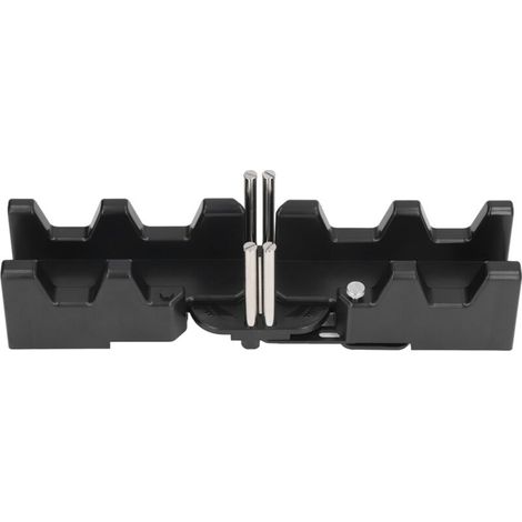 Outil de Mesure et Coupe d'Angles Moulure ABS & Acier Inoxydable 431g, 2-en-1 Guide pour Plomberie et Menuiserie avec 4 Piquets