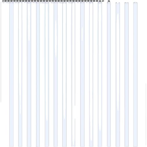 Cortina divisoria de ambientes, 16 piezas, PVC transparente, Clear (1/2)
