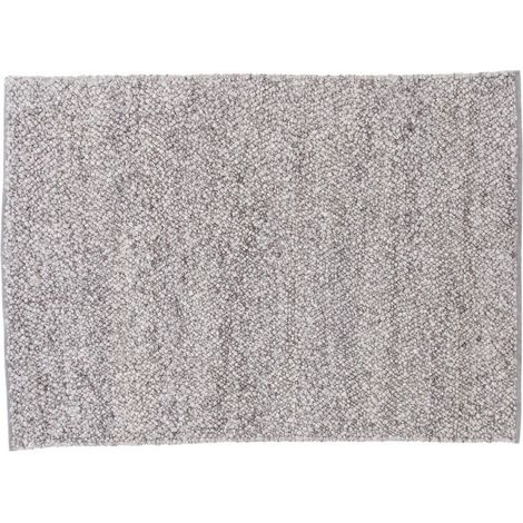 Tapis Déco en Laine "Jajru" 200x300cm Gris Clair (1/5)