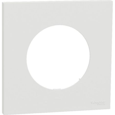 Plaque de finition Schneider Odace 1 poste – Montage horizontal/vertical – Plastique blanc craie – Fixation à clipser (1/3)