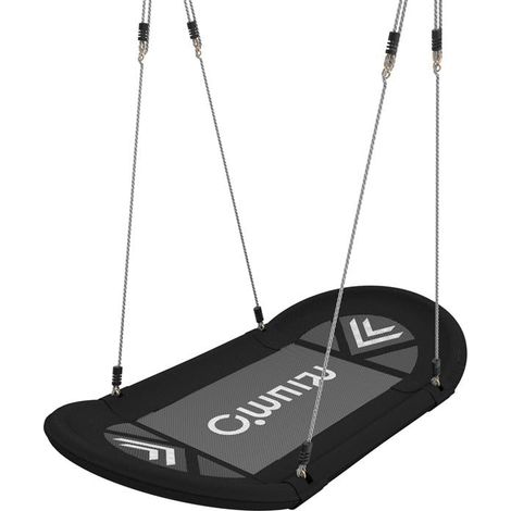 Rebo Fabric Boat-Style Children's Double Swing Seat (1/5)