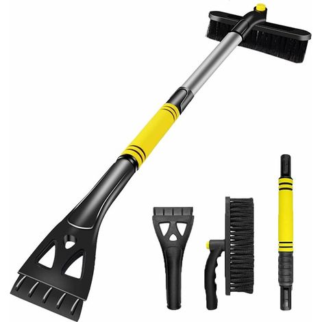 Snow Scraper, Car Windshield Ice Scraper, Extendable Detachable Car Snow Brush with 360 Degree Rotating Head for Car SUV Truck (1/5)