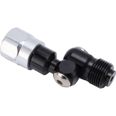 Pistolet à peinture sans air avec joint pivotant, noir, angle de rotation de 360°, en alliage d'aluminium. (1/5)