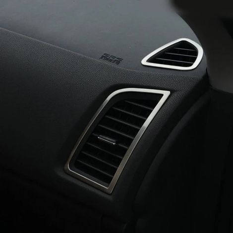 (Argent) Convient aux Mitsubishi ASX 2018, 2011, 2012, 2013, 2014 et 2016. Accessoires auto : cache de sortie de climatisation en acier inoxydable. (1/3)