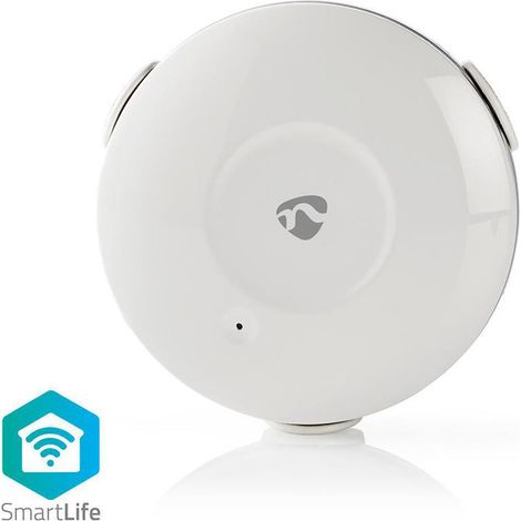 Detector de agua smartlife wifi funciona con pilas ampliacion incluida max duracion de la bateria 24 meses 50db blanco