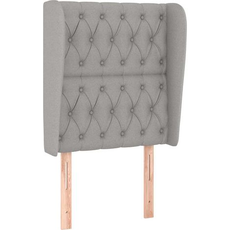 Maison Exclusive - Testiera ad Orecchio Grigio Chiaro 83x23x118/128 cm in Tessuto (1/5)