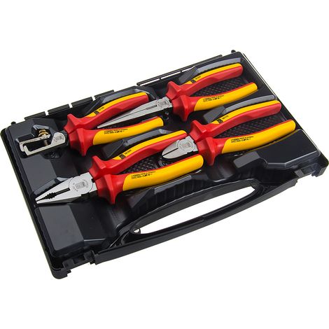 Jeu de pinces RS PRO, L. (hors tout) 311 mm, 4 pièces ( Prix pour 1 )