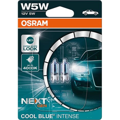 Kit 2 Ampoules Halogène auto Osram COOL BLUE® INTENSE NextGen W5W 12V 2825CBN-02B (1/3)