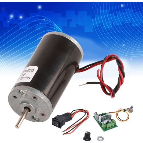 Moteur CC à aimant permanent 31ZY, moteur miniature haute puissance, moteur à vitesse variable avant/arrière avec variateur de vitesse, 24 V, 8 000 tr/min (1/5)