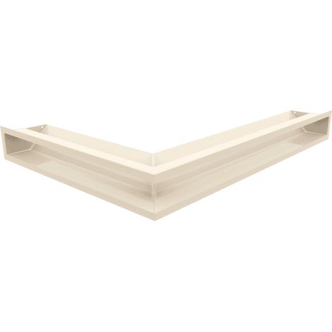Eck-Lüftungsgitter LUFT rechts 54,7x76,6x9 Creme Slim (1/5)
