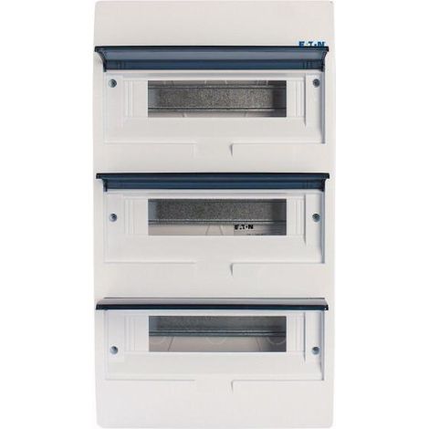 Coffret encastré IP40 3 rangées 36 mod porte transparente 000284641 EATON BC-U-3/36-ECO (1/3)