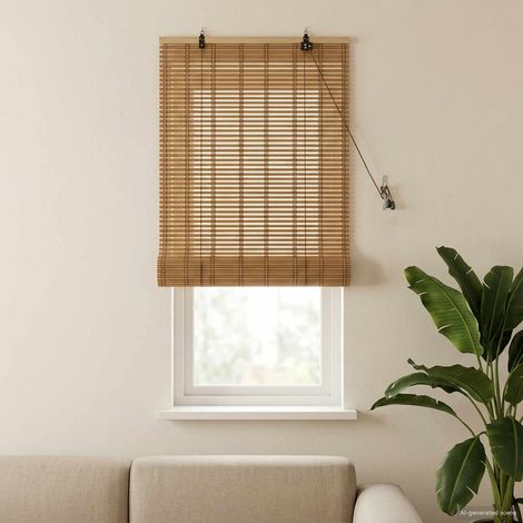 vidaXL Store enrouleur Nature 40 x 160 cm Bambou (1/5)