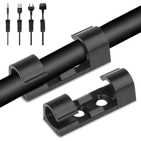 60 attaches-câbles autocollantes, attaches-câbles rondes autocollantes pour une utilisation en extérieur, support de gestion des câbles (1/5)