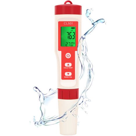 pH Mètre Numérique 5 en 1 Testeur pH Électronique pour Eau avec Écran LCD – Mesure pH, ORP, HA2, TEMP, Pour Piscine, Aquarium, Hydroponie et Spa