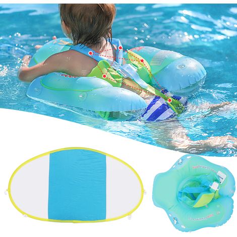 [Aro de natación para bebés] [Aro de natación antivuelco con doble protección] [Material de PVC] (1/5)
