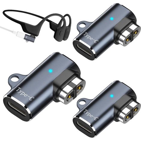 Set mit 3 magnetischen USB-C-Ladeadaptern für Shokz Aeropex AS800, Openrun Pro Mini, Open Run S803, OpenComm 2/UC, mit Trageschlaufe (1/5)