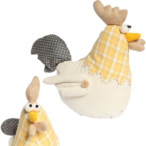 Decoración de gallo. Hecha de tela. Gallo folclórico. Pascua. (1/5)