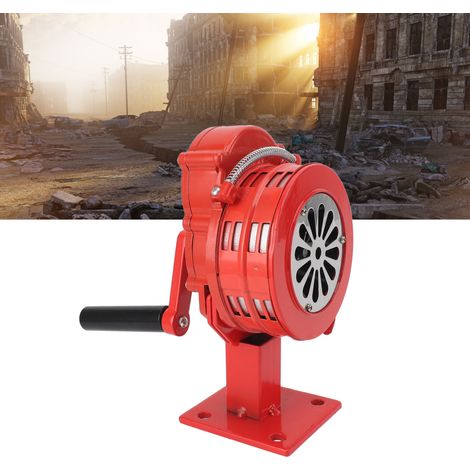 Leistungsstarke 110-dB-Handsirene aus Aluminium, Tornado-Warnsirene, Notfall-Alarmsystem für Verteidigung und Sicherheit, kein Stromanschluss erforderlich, rot (1/5)