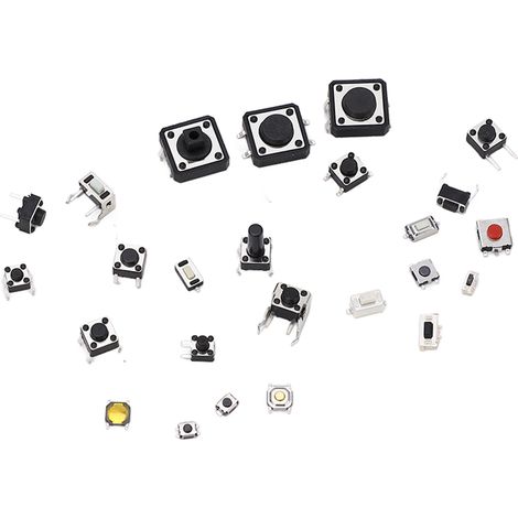 Boîte de 125 micro-interrupteurs à levier, 25 modèles variés, boutons poussoirs miniatures pour automobile, lot complet de composants électriques. (1/5)