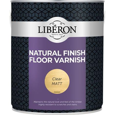 Liberon 126854 Natural Finish Floor Varnish Clear Matt 2.5 litre LIBFVWCM25LN