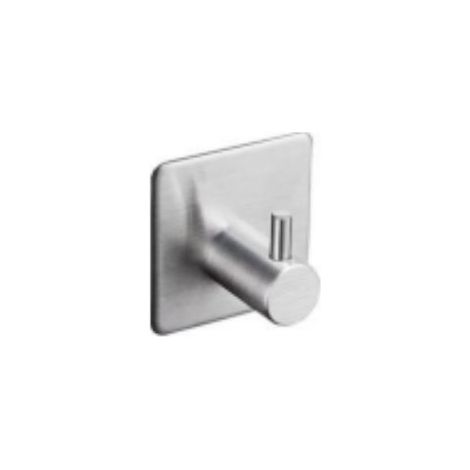Ganchos adhesivos de pared de 4 piezas, ganchos adhesivos de acero inoxidable 3M, no requieren perforación, toallero para baño, sala de estar, dormitorio y cocina, color plata. (1/5)