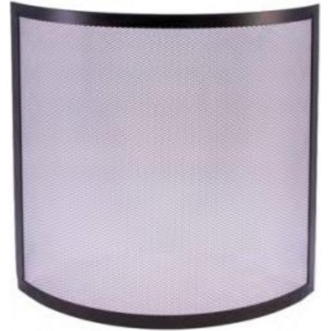 Grille pare-feu cheminée courbe en fer forgé noir – Protection contre les braises – Hauteur 67 cm x Longueur 60 cm – Accessoire de sécurité – Visiodirect (1/2)