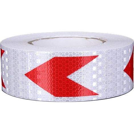 5 cm x 25 m Ruban adhésif réfléchissant, ruban de signalisation, ruban réfléchissant imperméable haute visibilité, ruban de sécurité réfléchissant (1/5)