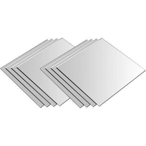 Pr Ersandy – Miroirs carrés 20x20cm – Lot de 8 – Épaisseur 1,5mm – Mosaïque décorative pour intérieur – Idéal pour décoration murale (1/4)