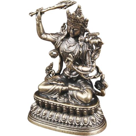 Statue de Bouddha Résistante à l'usure Vintage en Laiton Ornement Délicat et Simple Décoration de Bureau pour Décoration de Temple ou Intérieur (1/5)