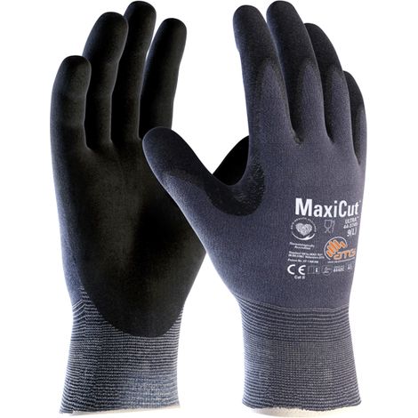 Gants de travail tricoté vanisé nylon MaxiCut® Ultra™ bleu/noir T10 - ATG - AT443745-ZZ10ACA