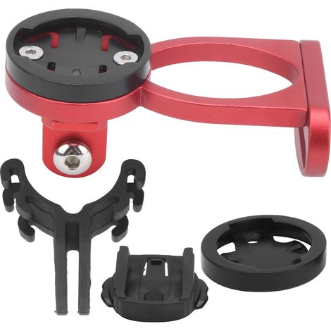 Support de potence pour compteur de vélo en alliage d'aluminium avec adaptateur et clip pour lampe torche (rouge) (1/5)