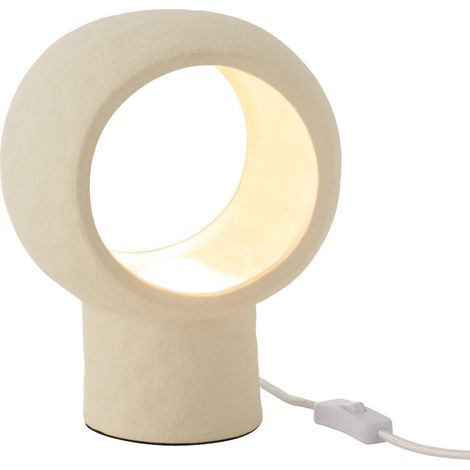 Lampe cercle en pierre beige design globe lumière douce - Beige pierre naturel (1/3)