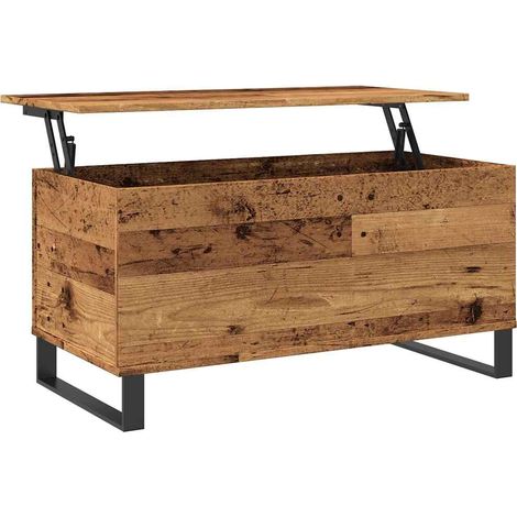 Maison Exclusive - Table basse vieux bois 90x44,5x45 cm bois d'ingénierie (1/5)